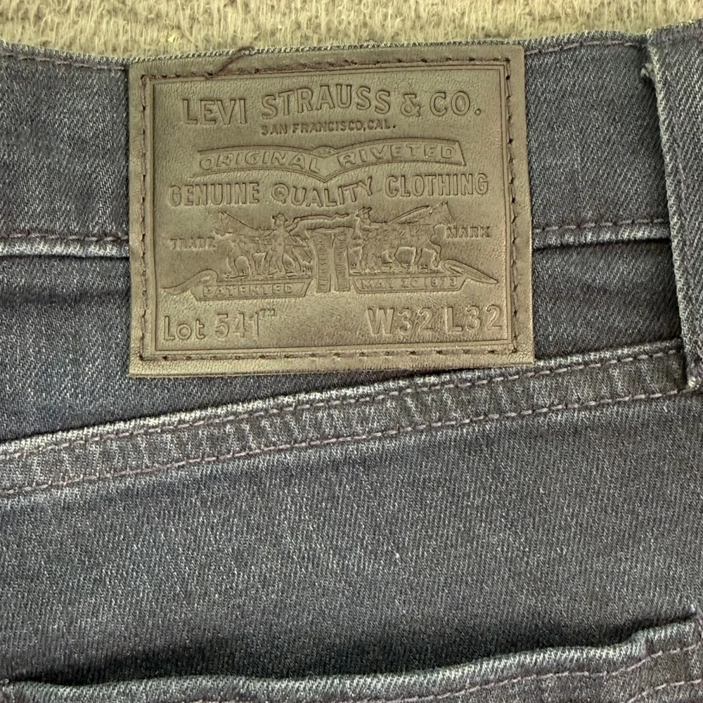 Levi's 541 Athletic Taper Jeans Big E Mens‎ 32x32 Dark Blue Wash Stretch Denim